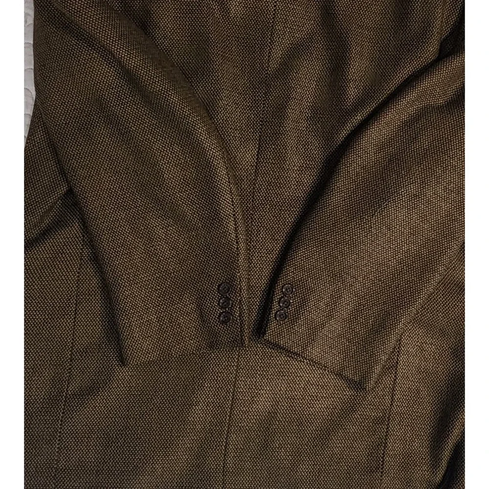 100% Cashmere Loro Piana Blazer Brown Gold-Thread SFI Sport Coat 3 Button men 44